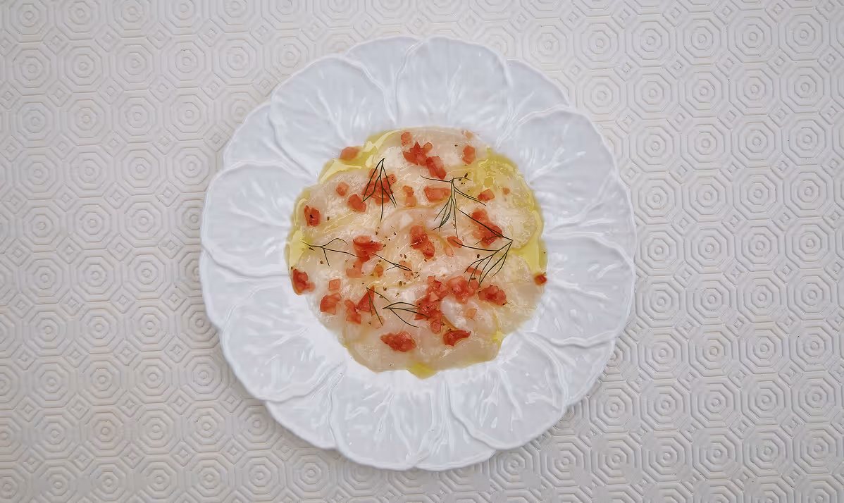 Sea trout carpaccio starter